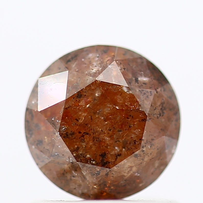 0.96 Carat Brown Round Shape Brilliant Cut Natural Loose Diamond